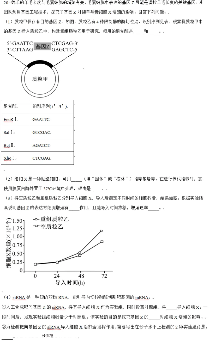 【海南省份】2025年高考生物基因工程真题讲解 第4张