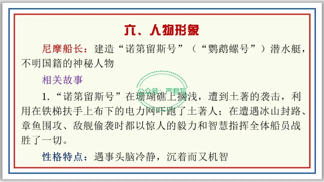 新品PPT七下:海底两万里 附中考真题43张精编版 第10张