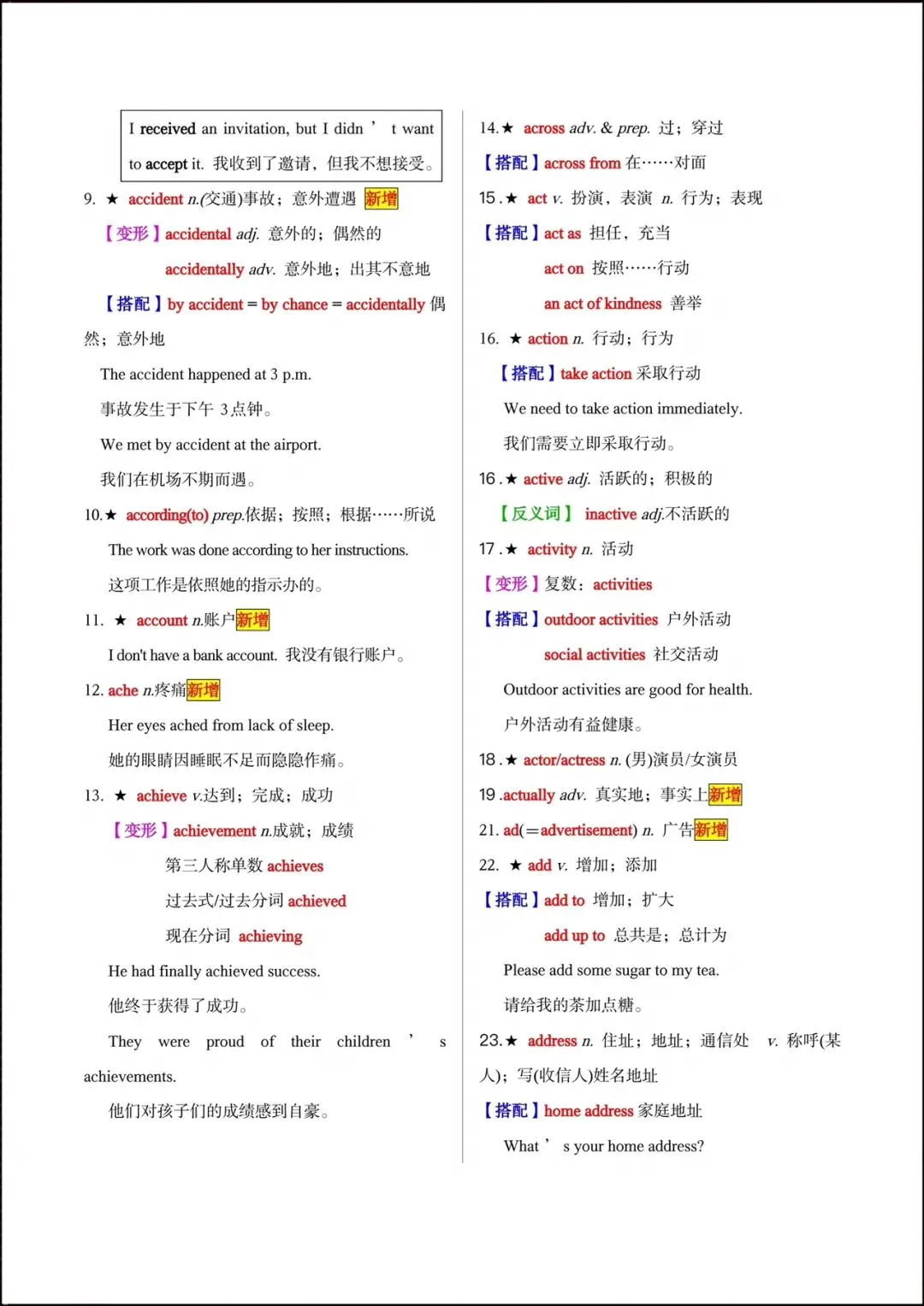 备战中考|2026新人教版初中《英语》30天熟记中考课标1600词(默写版+背诵版)完整电子版可打印! 第12张