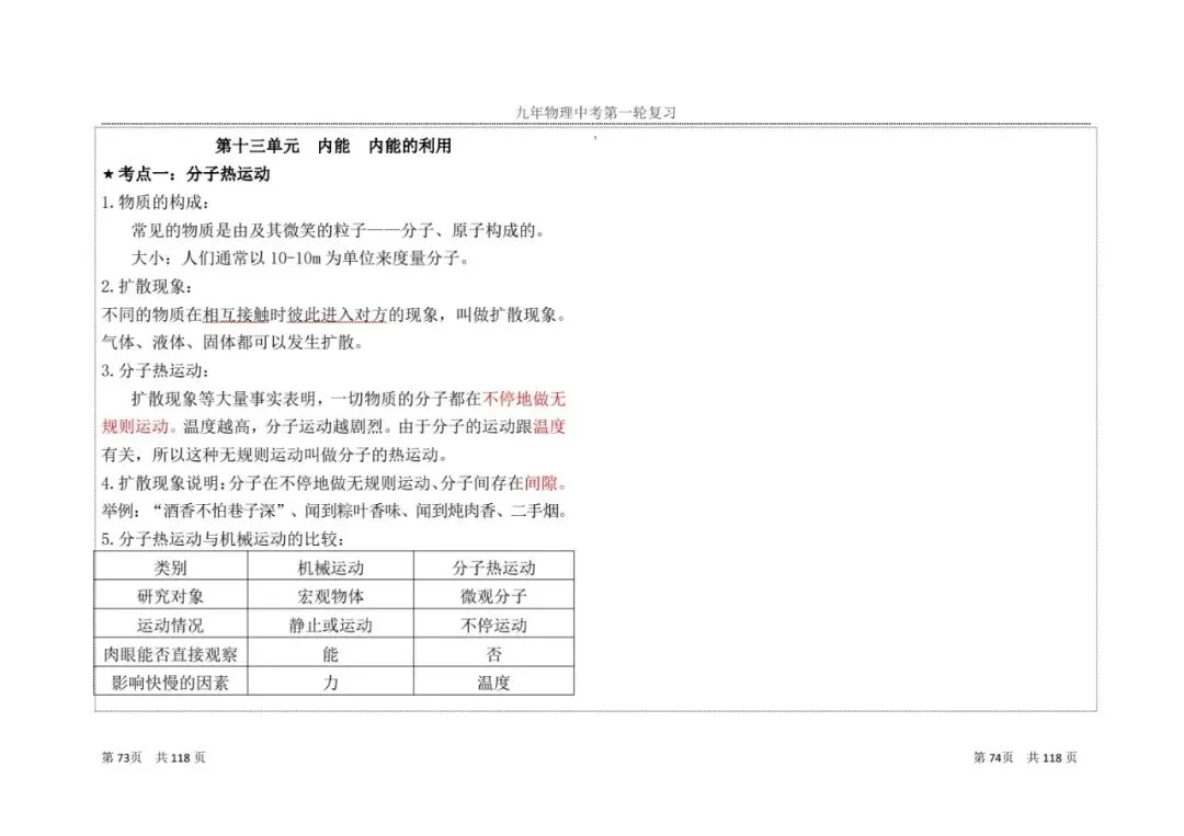 【中考物理】一轮复习知识点总结(3) 第3张