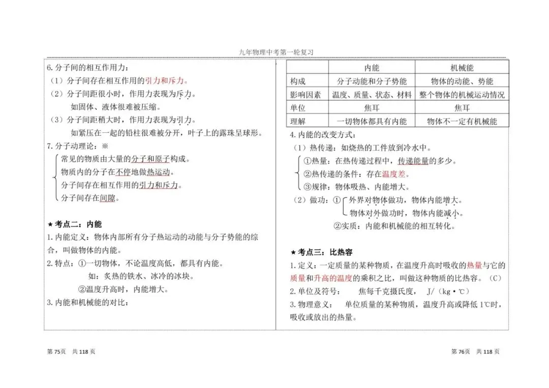 【中考物理】一轮复习知识点总结(3) 第4张