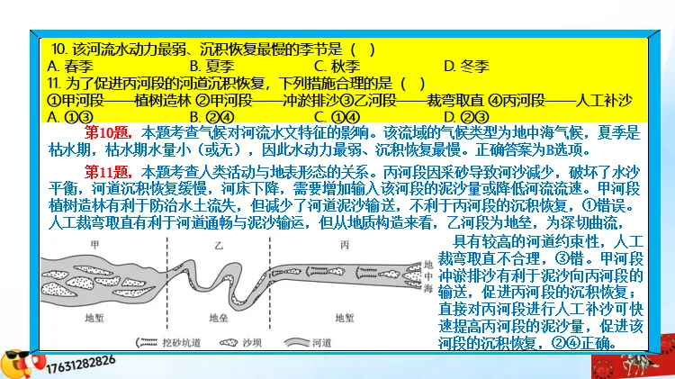 高考二轮微专题《高考真题分类官方解析合集》:地质、地貌对人类活动的影响(节选自“地质作用与地表形态”) 第12张