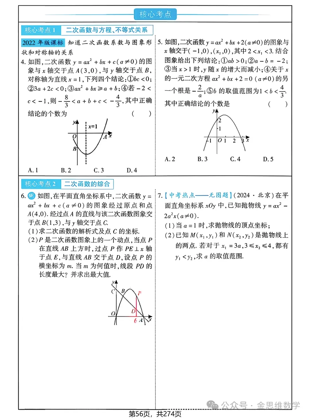 中考多分总复习——函数篇 第21张