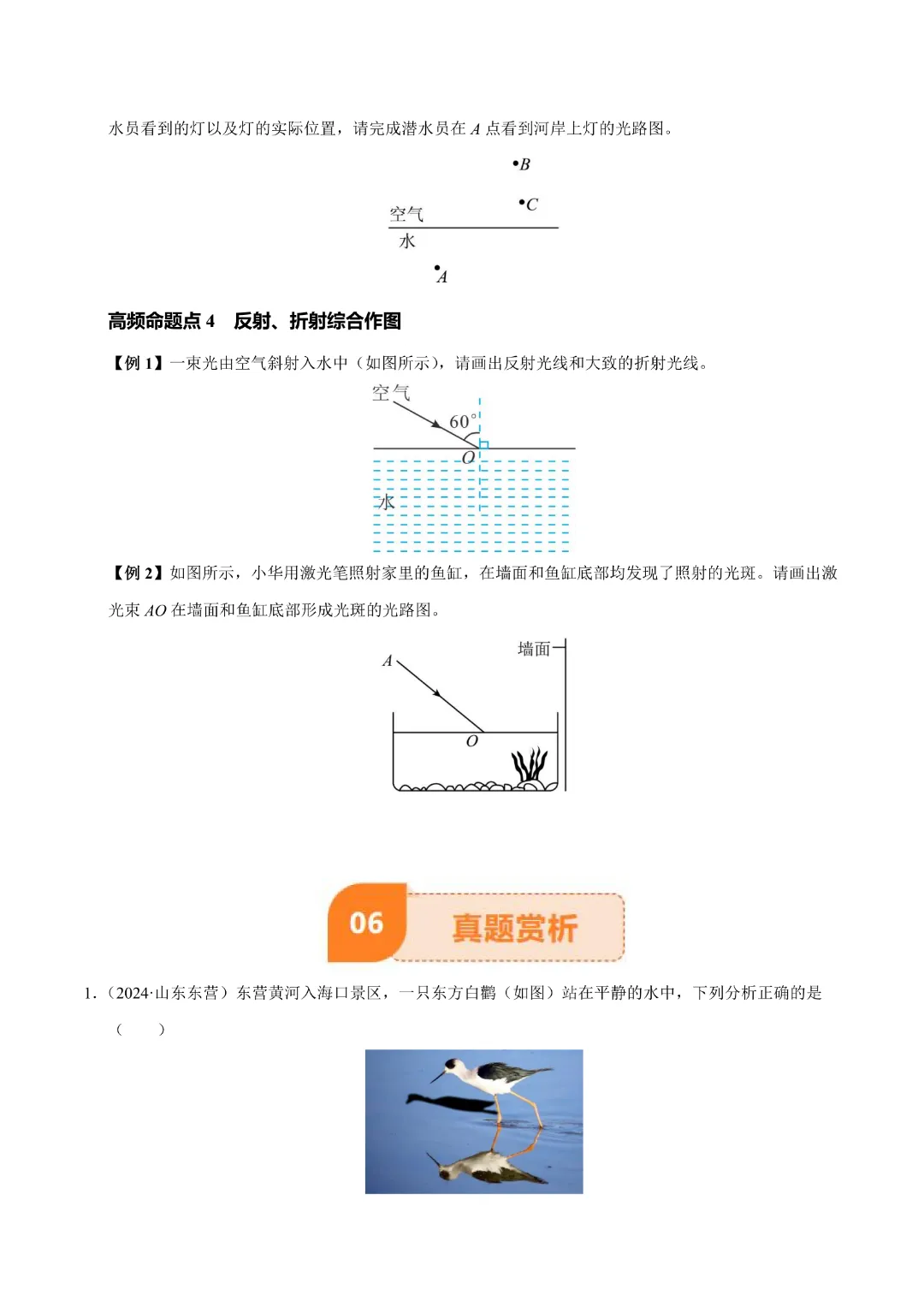 【九年级下册物理】中考专项物理《专题02 光现象》知识梳理+易错专项|完整高清电子版可打印 第12张