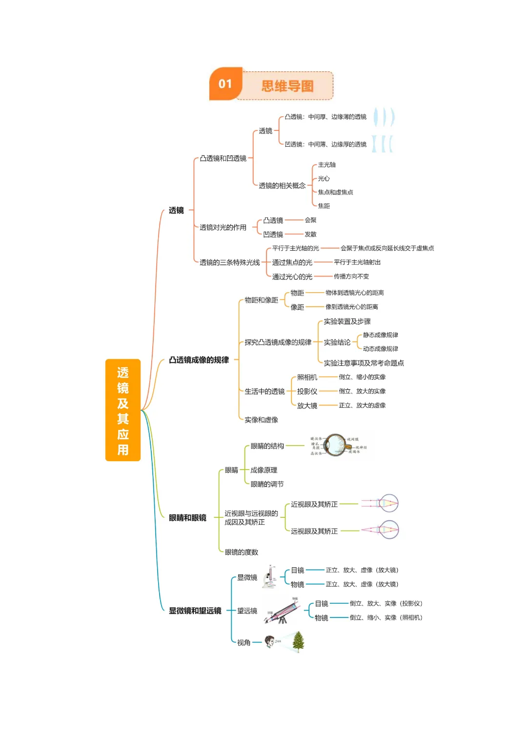 【九年级下册物理】中考专项物理《专题03 透镜及其应用》知识梳理+易错专项|完整高清电子版可打印 第2张