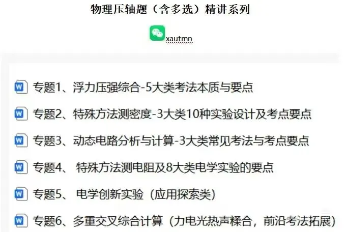 重磅:天津中考物理最难题 -13/压轴题高效解法及学习建议 第1张