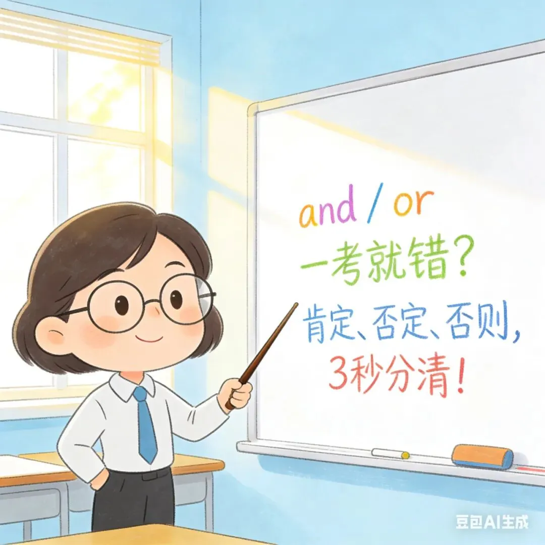 中考英语必坑:and 和 or 总用错?5道易错题,练完不再丢分! 第1张