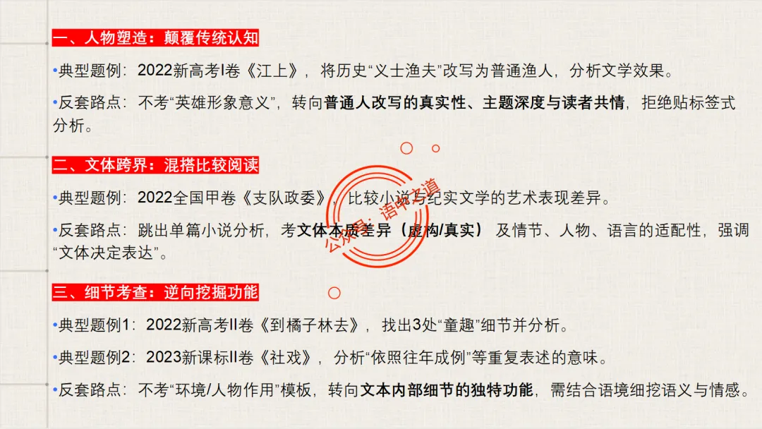 【对标真题】【小说反套路题型】全解析(考情分析+答题规律+五大创新题型) 第22张