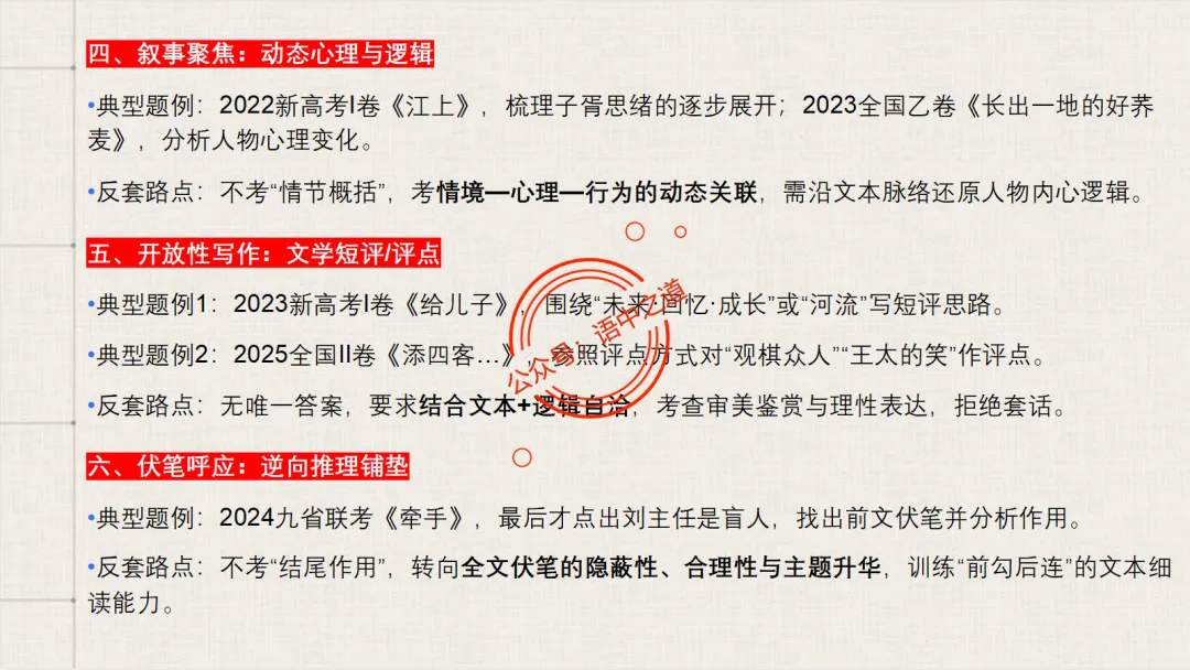 【对标真题】【小说反套路题型】全解析(考情分析+答题规律+五大创新题型) 第23张