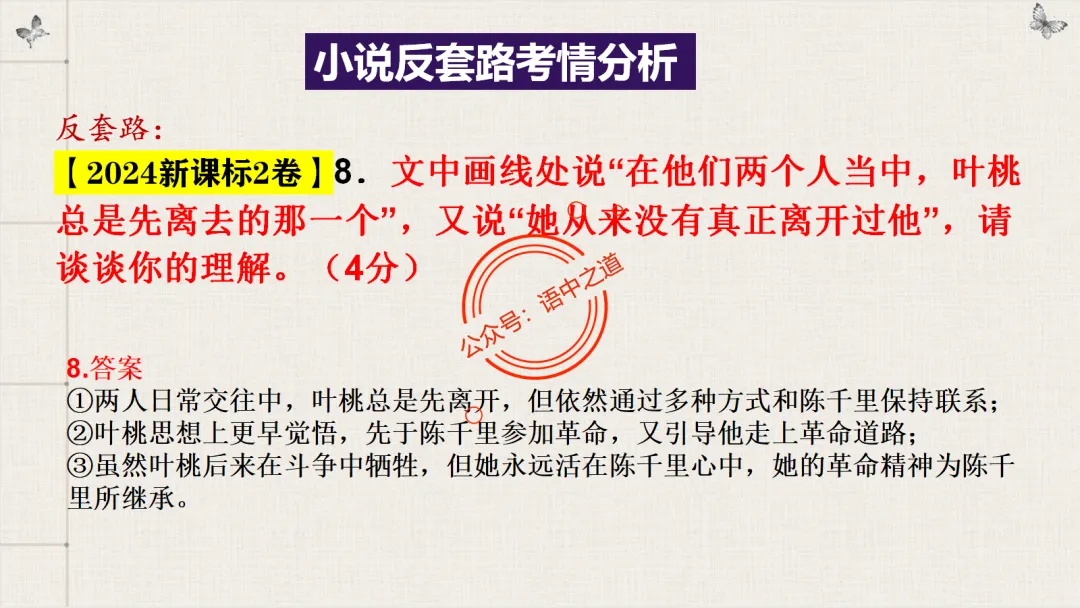 【对标真题】【小说反套路题型】全解析(考情分析+答题规律+五大创新题型) 第26张