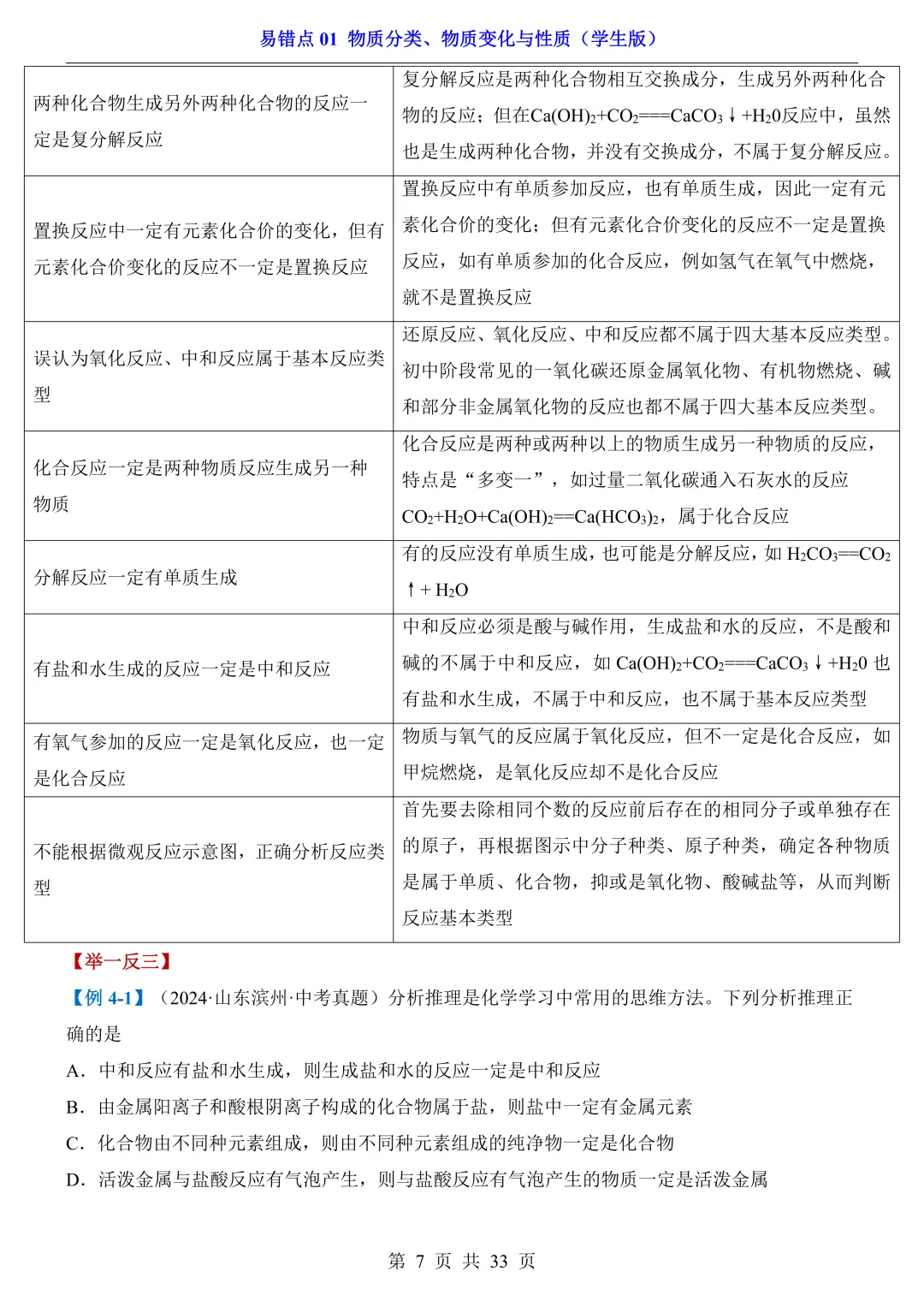 中考专项化学易错点|避错 + 真题! 第7张 中考专项化学易错点|避错 + 真题! 第7张