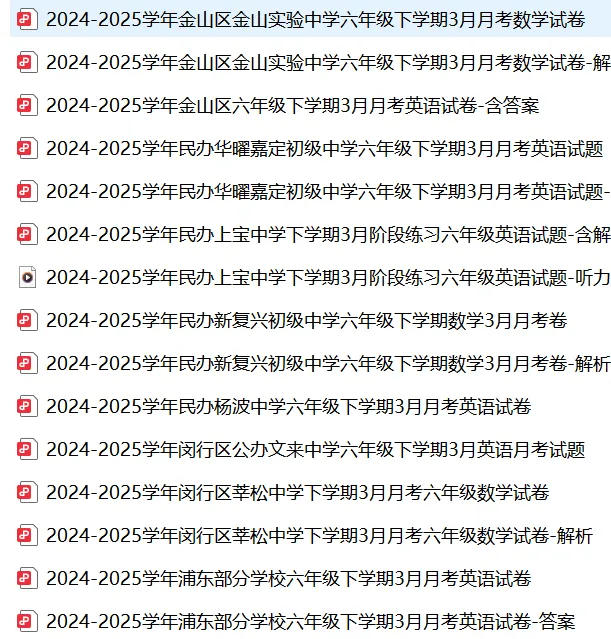 上海六年级家长必收!3 月月考名校真题合集出炉,语数英全套带解析! 第2张