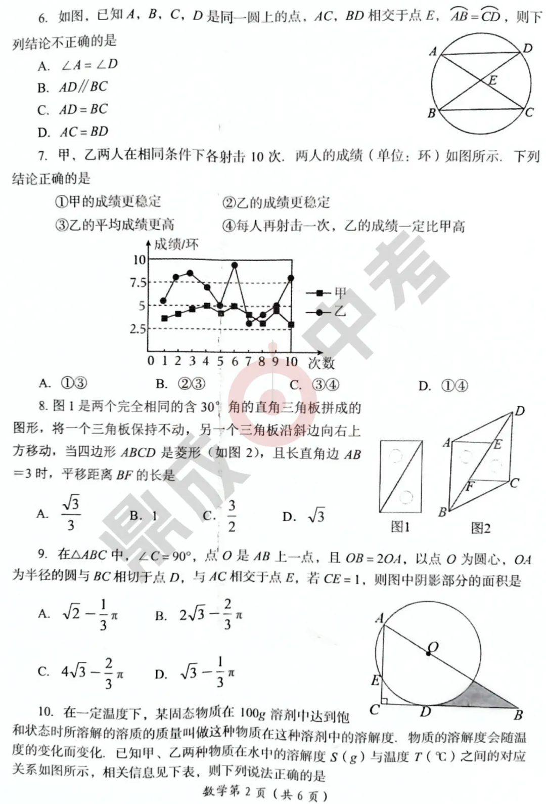 【一模】洛阳市2025年中招模拟考试(一)-数学试卷+答案 第4张