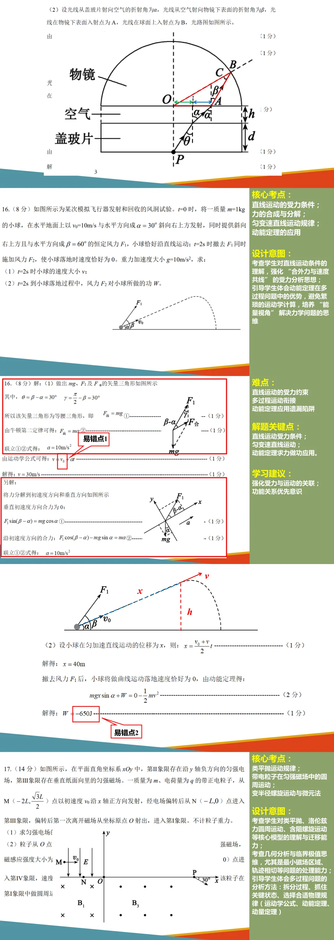 高三物理模拟考试试题分析(一) 第4张