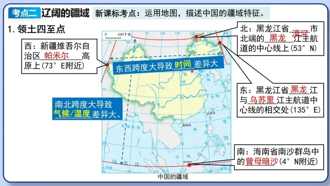 2026年中考地理复习专题十一:中国的疆域与人口 第8张
