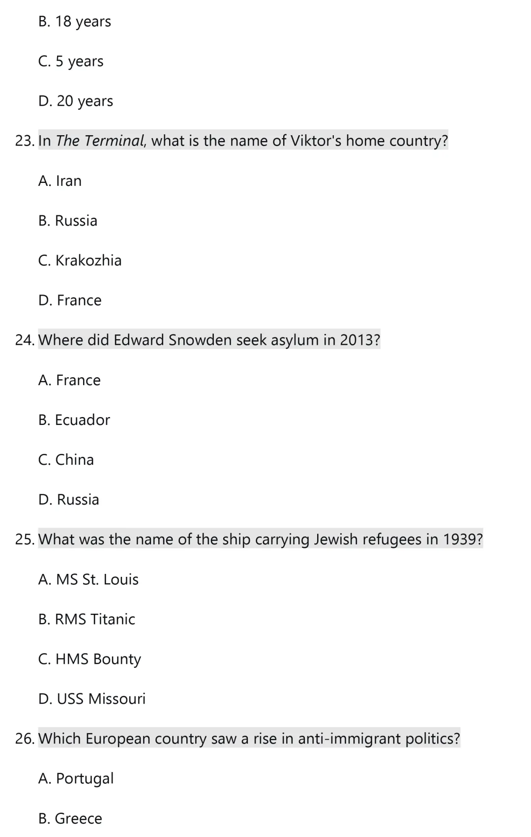 WSC模拟真题题库:历史部分|2026世界学者杯备赛攻略 The World Scholar's Cup 第29张