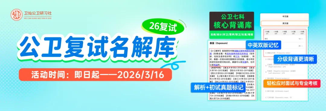 明晚截止!谁还没领“公卫考研复试真题”?错过拍大腿! 第39张 明晚截止!谁还没领“公卫考研复试真题”?错过拍大腿! 第39张
