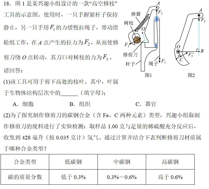 中考科学刷刷刷二(浙教版) 第17张