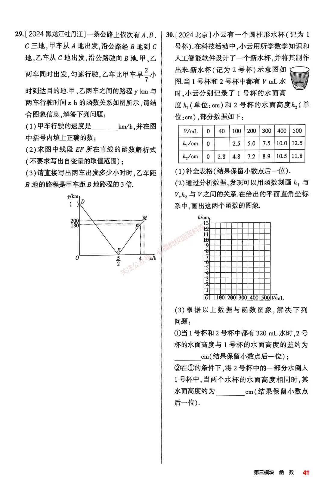 【初中数学】9年级中考复习专题③——函数 第14张