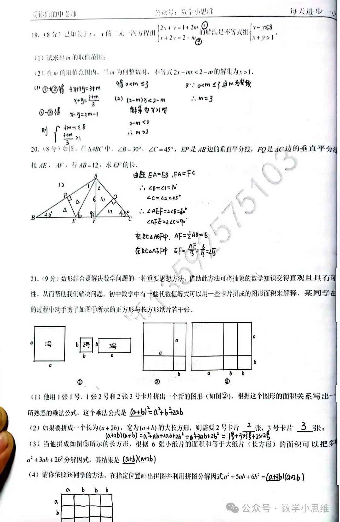 8下真题10套枫杨外语月考讲解 第19张