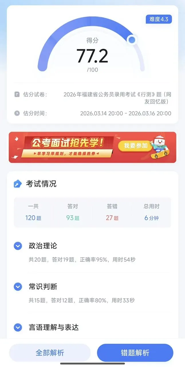 刚刷完2026联考行测真题,说说最真实难度分析 第3张