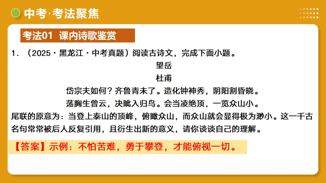 2026年中考复习古诗词阅读第01讲 词句赏析(炼字+炼句)讲练测 第29张