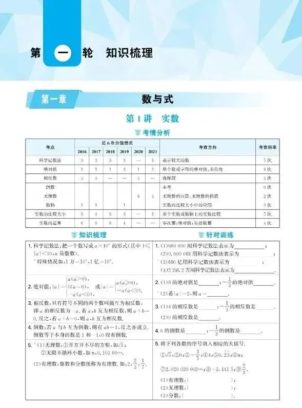 2026中考数学知识讲义|可下载打印 第3张