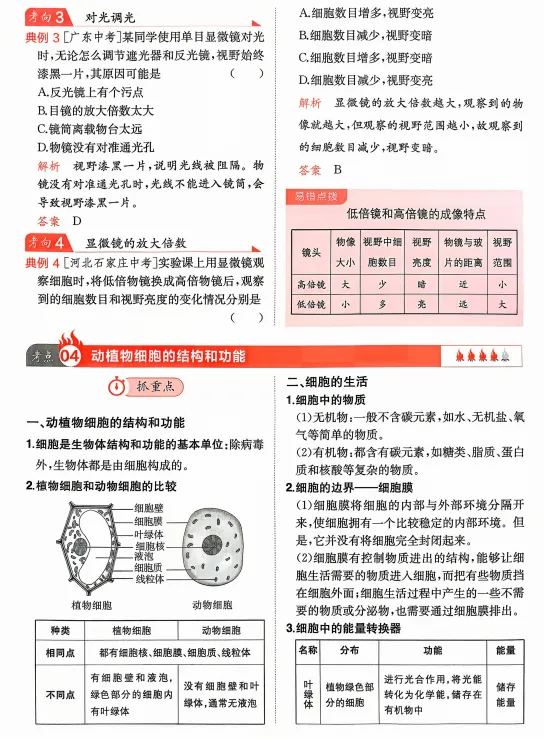 2026中考生物核心考点强化练习,打印一份给孩子吃透了,考试轻松拿下90分! 第9张