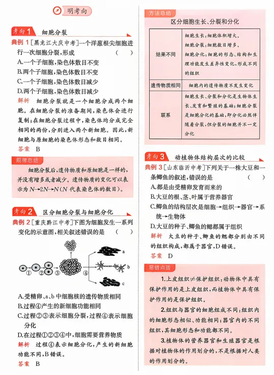 2026中考生物核心考点强化练习,打印一份给孩子吃透了,考试轻松拿下90分! 第13张