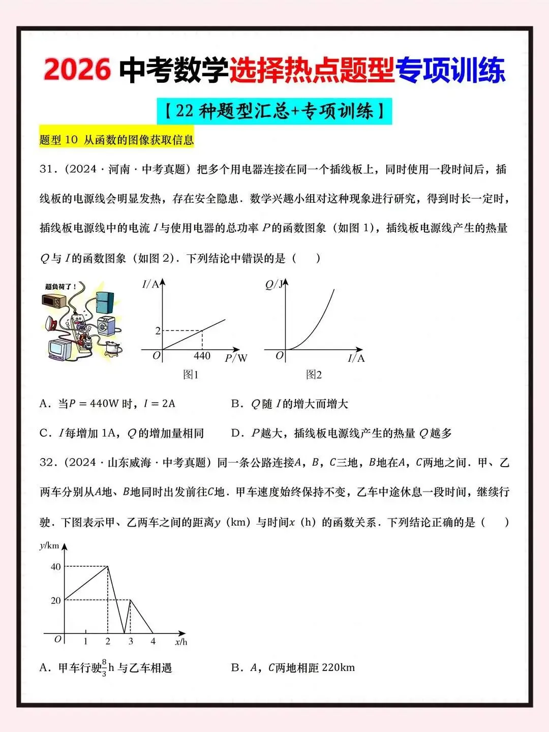 【中考数学】2026中考热点选择题22种题型汇总专项训练 第6张