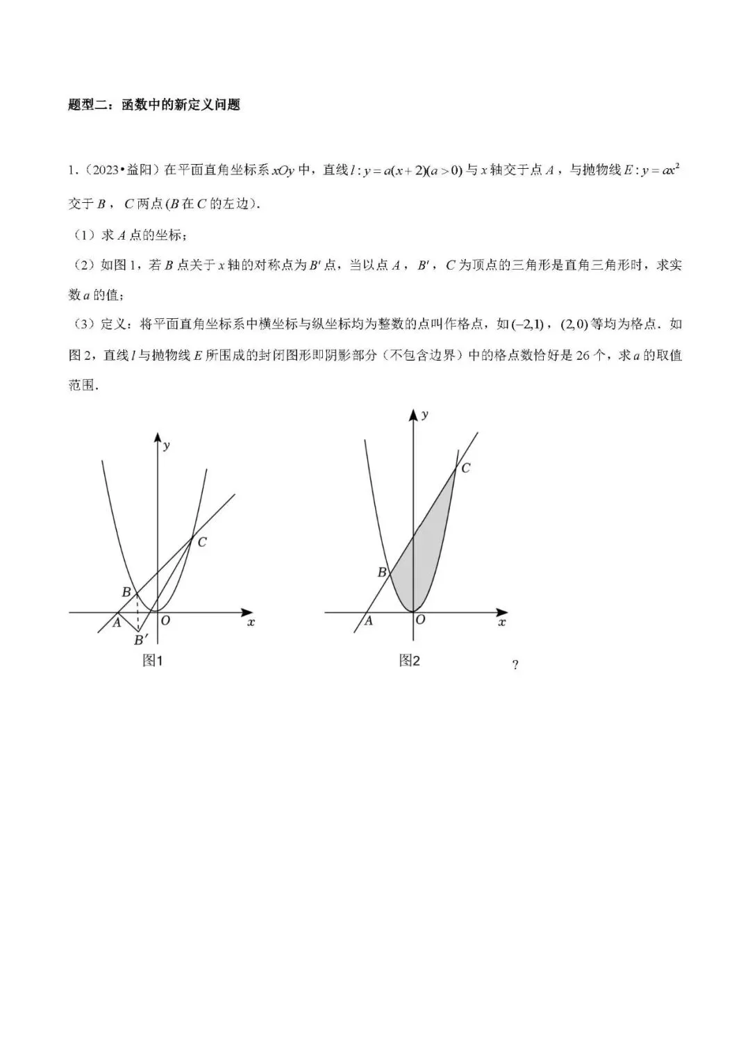 中考数学压轴题:新定义问题的应用 第10张
