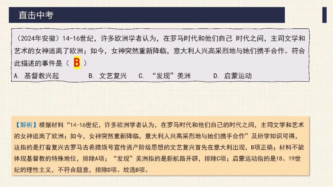 中考历史二轮专题复习课件 专题10 资产阶级的产生和发展 第37张