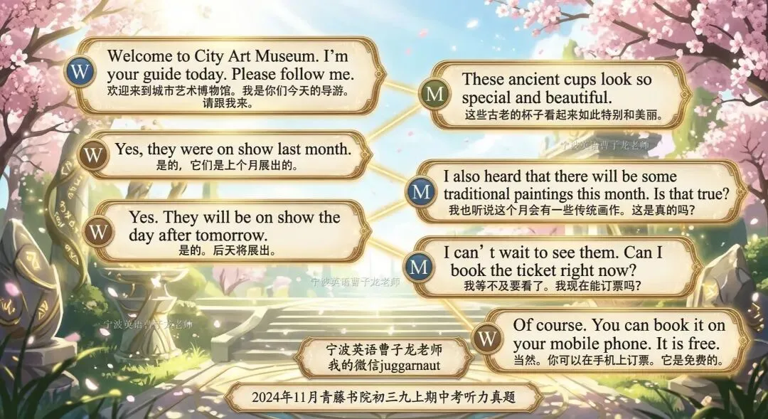 宁波青藤书院听力真题,听力都有音频,内部做全卷,先发学生原卷家里做,上课听我讲解全卷,权威,讲解考点+修改作文+管理校内错题 第8张