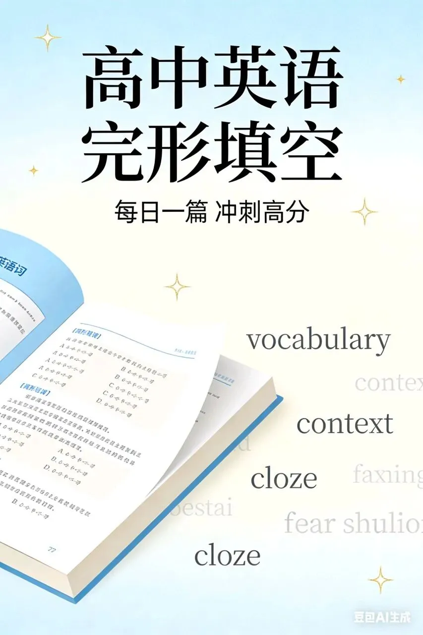 高中英语完形填空高频词速记!4篇真题同源素材,搞定高考核心考点 第2张 高中英语完形填空高频词速记!4篇真题同源素材,搞定高考核心考点 第2张