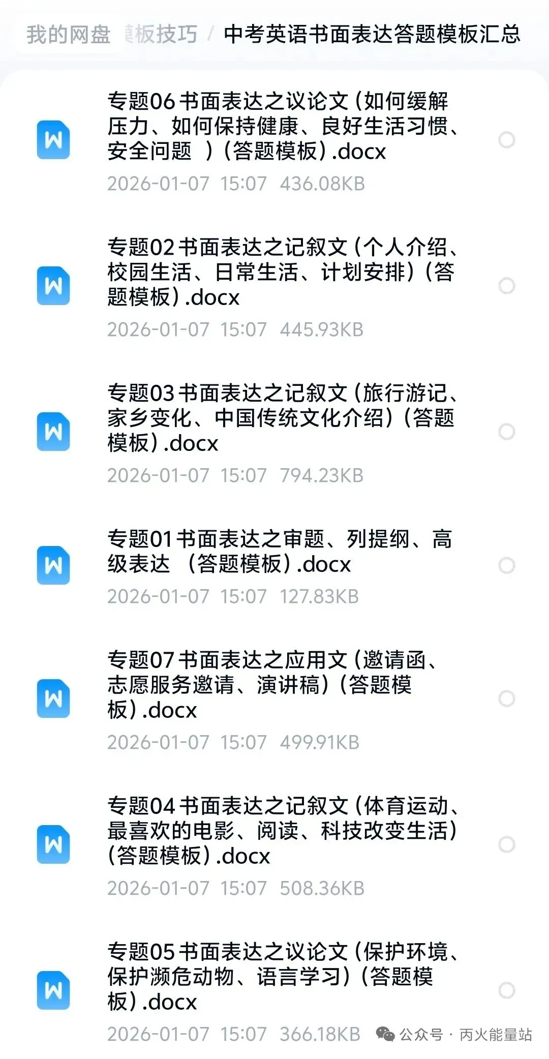 2026年中考英语书面表达答题模板汇总+2026年中考英语写作方法技巧指导 第4张