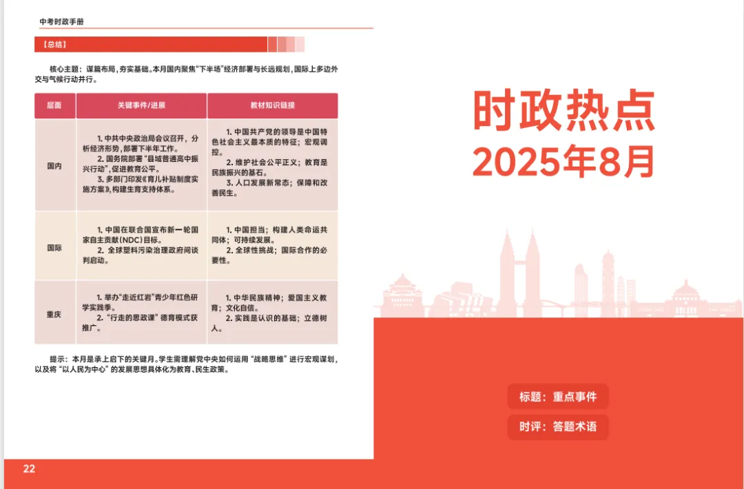 中考/指标到校政史提分利器,时政手册免费送书到校! 第14张