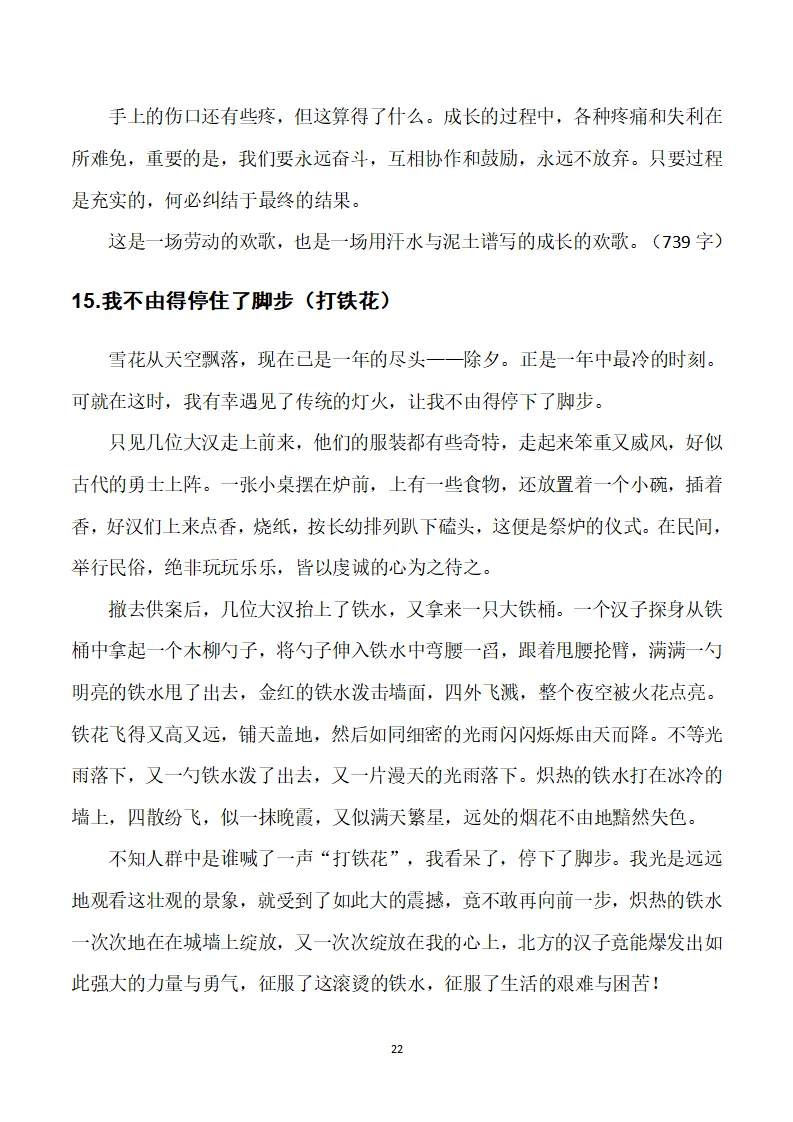 中考作文素材:初中语文作文13大类精华合集30篇 第22张