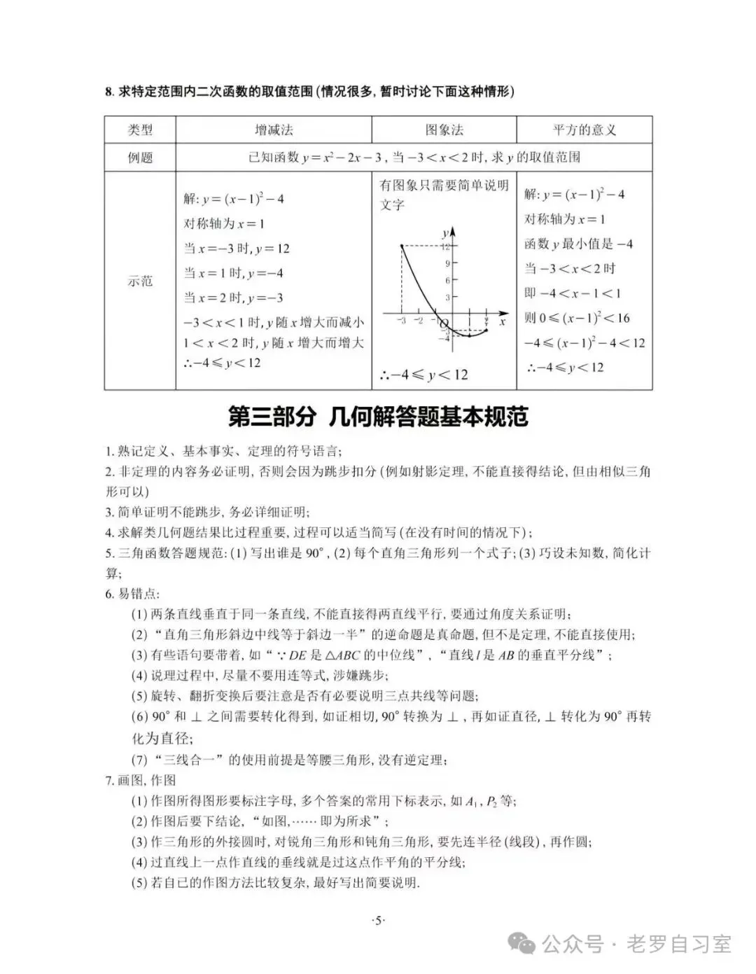 中考数学答题规范,请查收 第5张