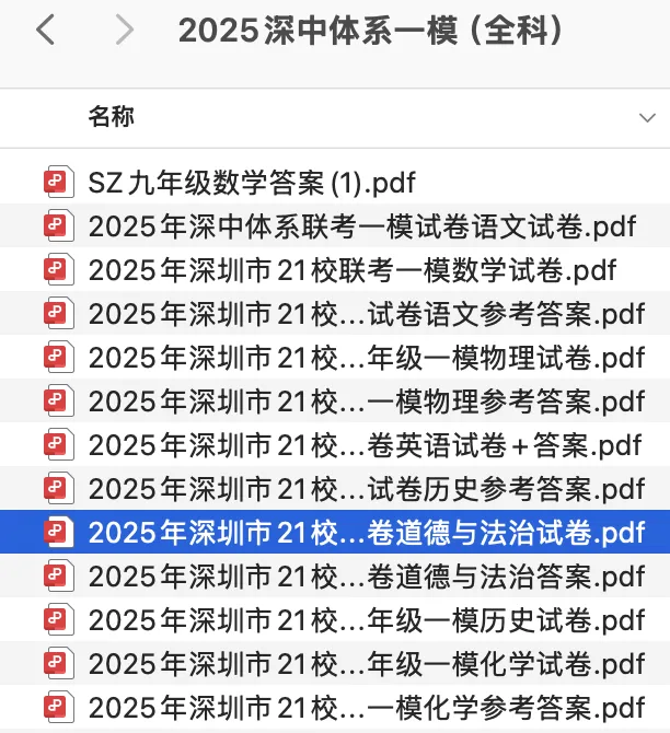 【备战26中考】2025年深圳中考一模全科真题合集,免费领取! 第3张 【备战26中考】2025年深圳中考一模全科真题合集,免费领取! 第3张