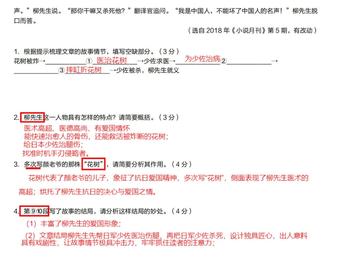 中考班第二讲 记叙文专项阅读训练 课后反馈 第6张 中考班第二讲 记叙文专项阅读训练 课后反馈 第6张