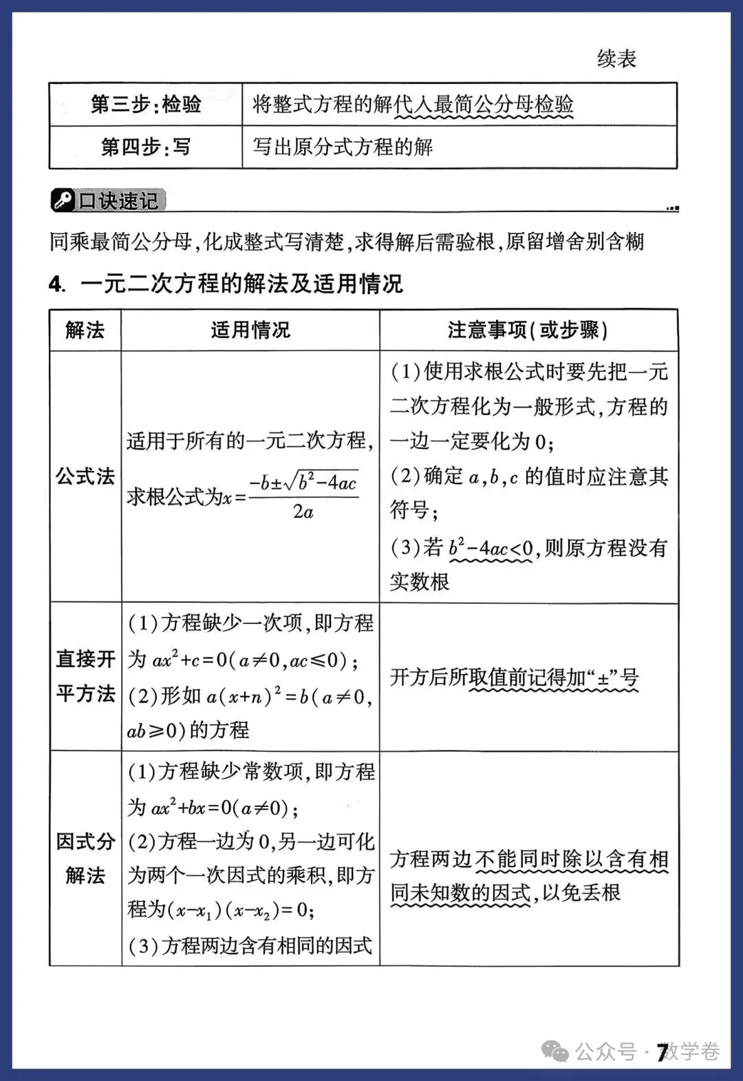 2026年中考数学考点及答题模板 第7张