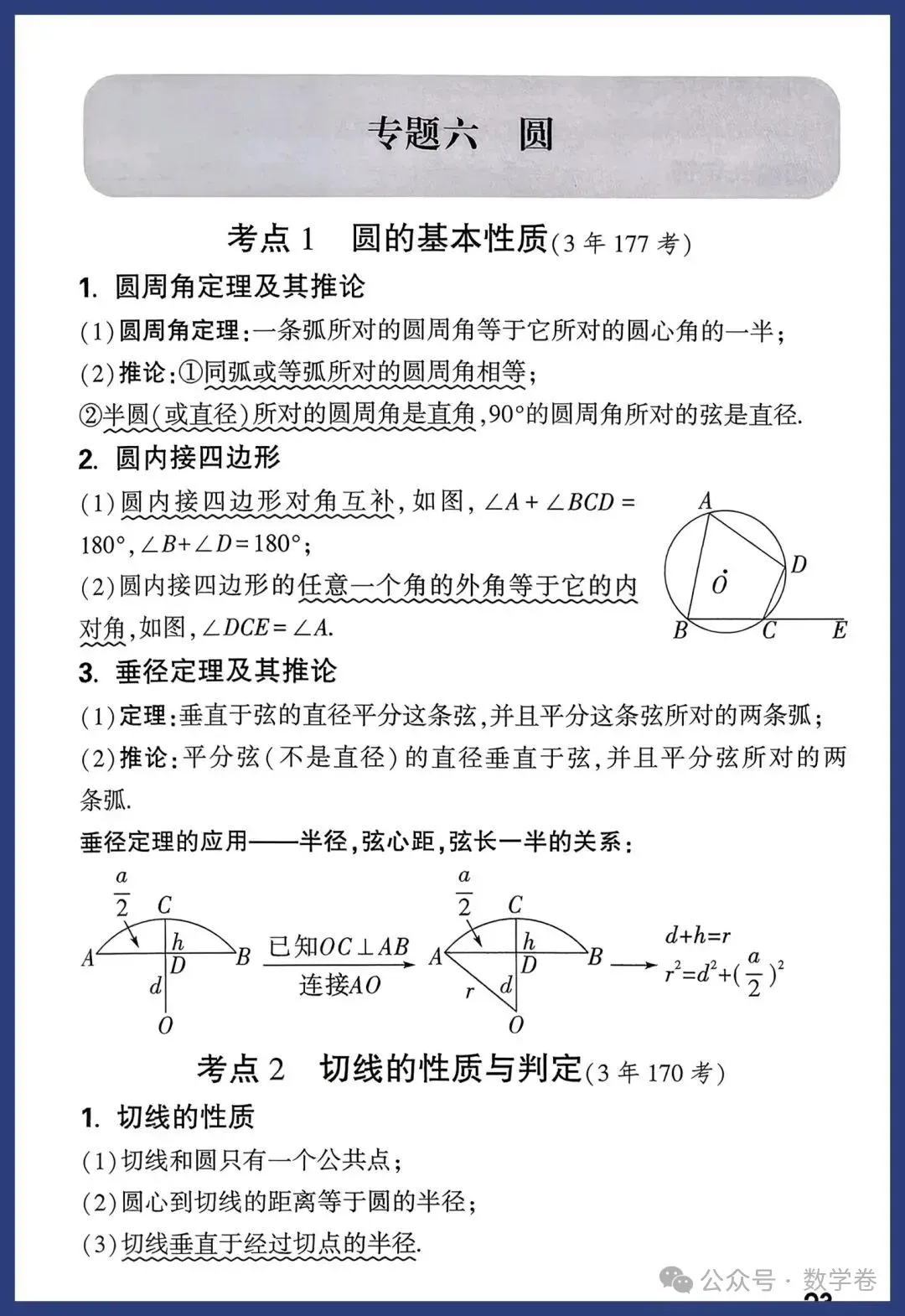 2026年中考数学考点及答题模板 第23张