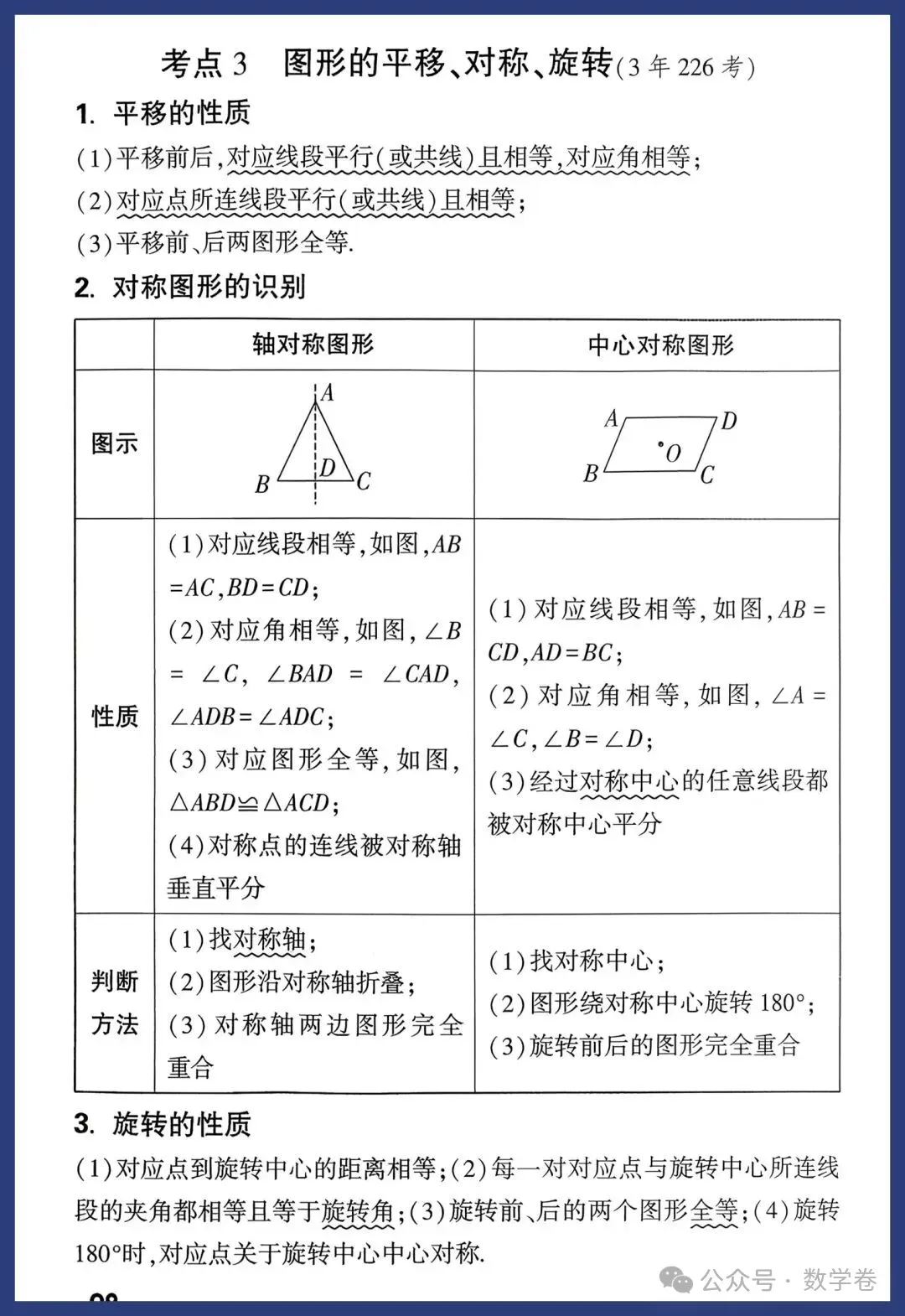 2026年中考数学考点及答题模板 第28张