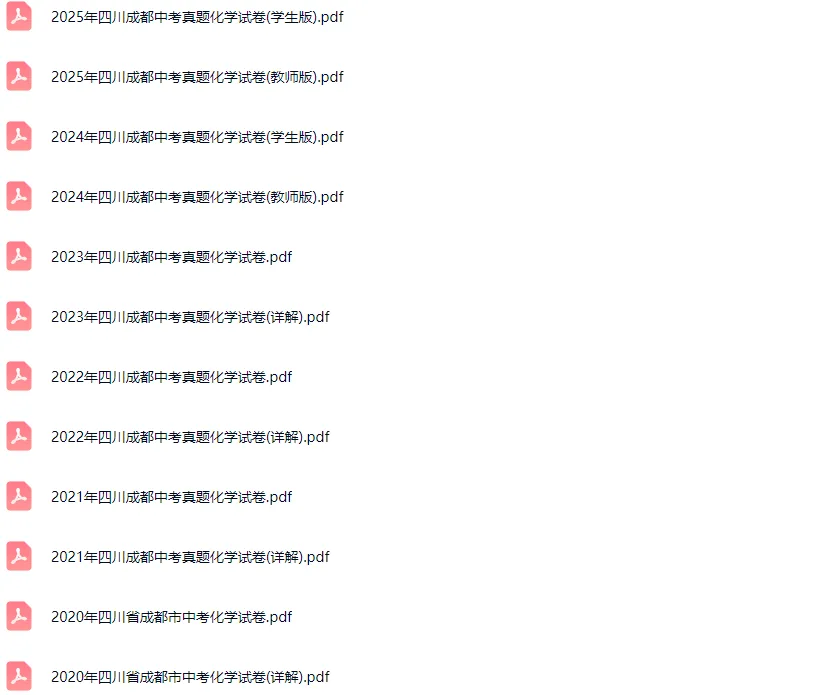 2018-2025学年成都各区中考话化学真题及答案解析 第2张