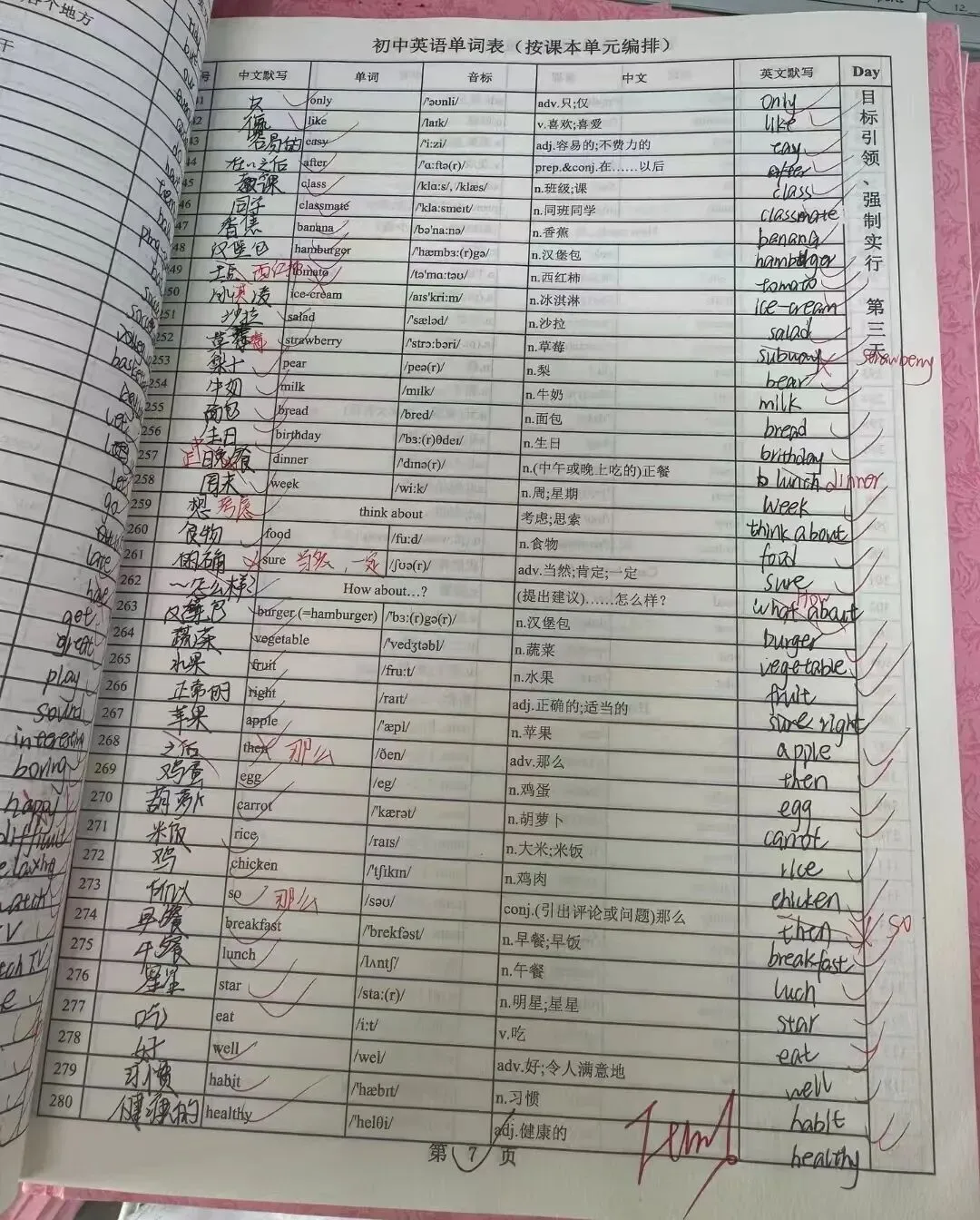 初三中考复习之单词自测 第3张