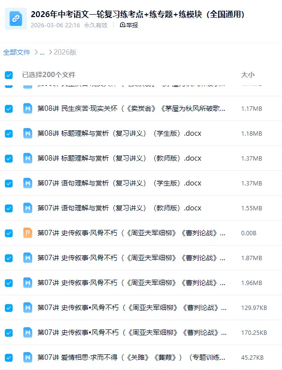 2026中考语文《一轮复习课件+讲义+练习》全国通用,电子版可下载可打印 第25张