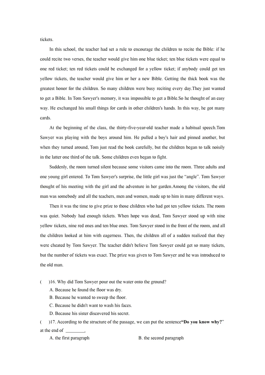 2025 - 2026年深圳市中考英语模拟考试真题合集 第9张 2025 - 2026年深圳市中考英语模拟考试真题合集 第9张