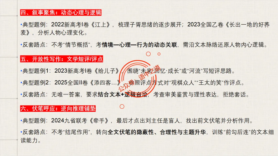 【对标真题】【小说反套路题型】全解析(考情分析+答题规律+演示+五大创新题型)(210页) 第23张