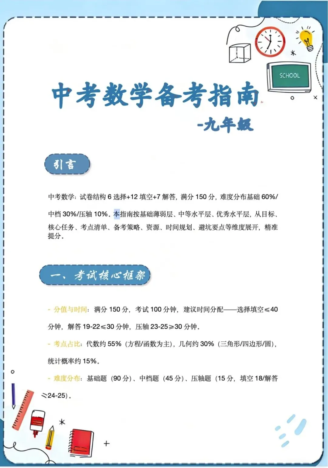 【上海初中】2026中考数学备考指南,必看 第1张