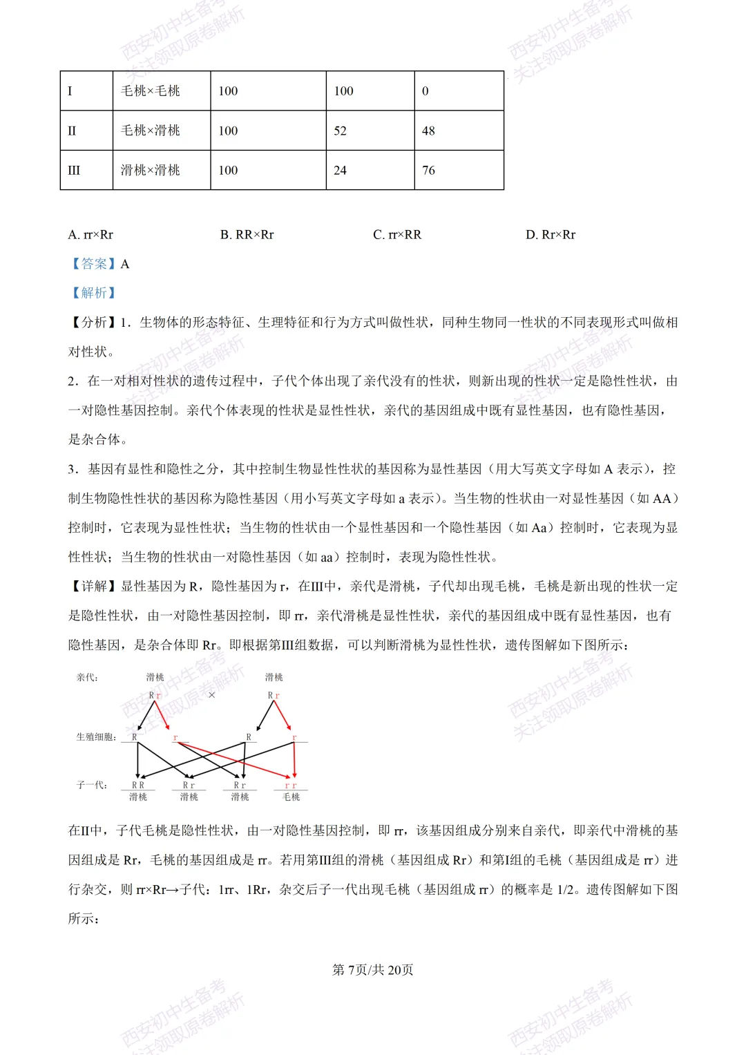生物复习真题!西安2025中考模拟【莲湖区】八年级三模考试,生物试题,试卷+完整版答案,免费下载! 第23张